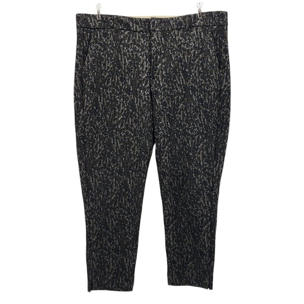 Kut From The Kloth Fab Ab Ankle Trouser Straight Leg Camouflage Pants Womens 18W
